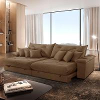 Sofá ágata Veludo Dois Módulos De 100cm B25 Meu Sofá Online B016 Veludo Marrom - 1