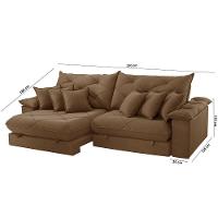 Sofá ágata Veludo Dois Módulos De 100cm B25 Meu Sofá Online B016 Veludo Marrom