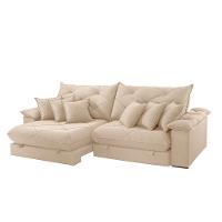 Sofá ágata Linho Dois Módulos De 80 Cm B25 Meu Sofá Online A294 Linho Creme - 2