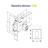 Fechadura Stam Correr-bater Externa 1006 Cromado - 2
