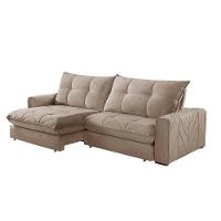 Sofá Firenze Veludo 02 Módulos De 120cm Meu Sofá Online B002 Veludo Capuccino - 3