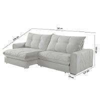 Sofá Firenze Veludo 02 Módulos De 100cm Meu Sofá Online B026 Veludo Prata