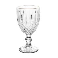 Jogo 2 Taça De Vidro Transparente Com Borda Dourada Fio De Ouro Greek 345ml Wolff - 3