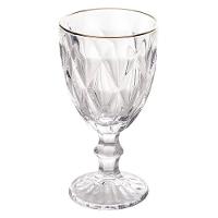 Taça De Água Com Filete Dourado Diamond Lyor 325ml - Vidro - 1