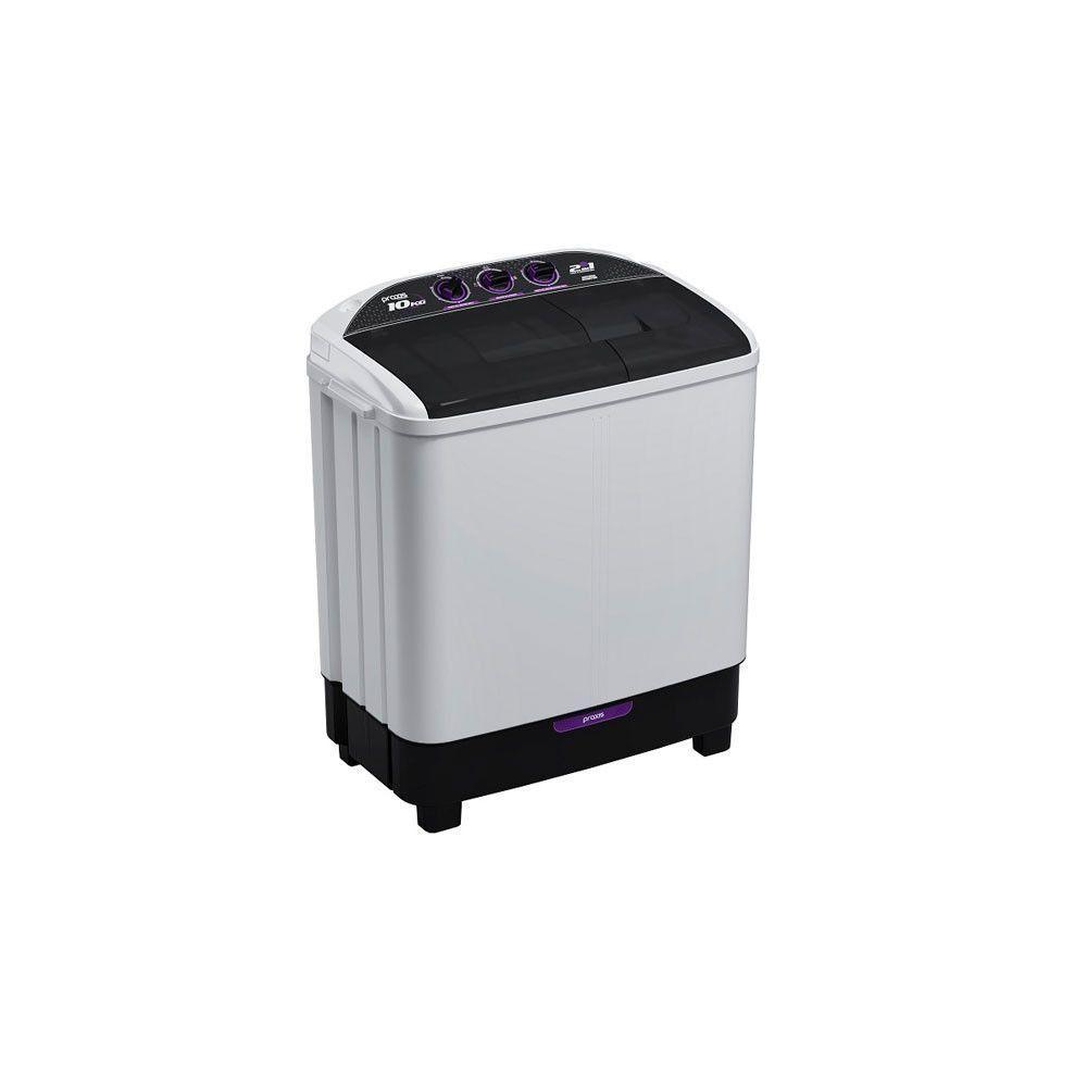 Tanquinho Semiautomático Twin Tub 2 Em 1 4,6kg Praxis Branco 110V - 1