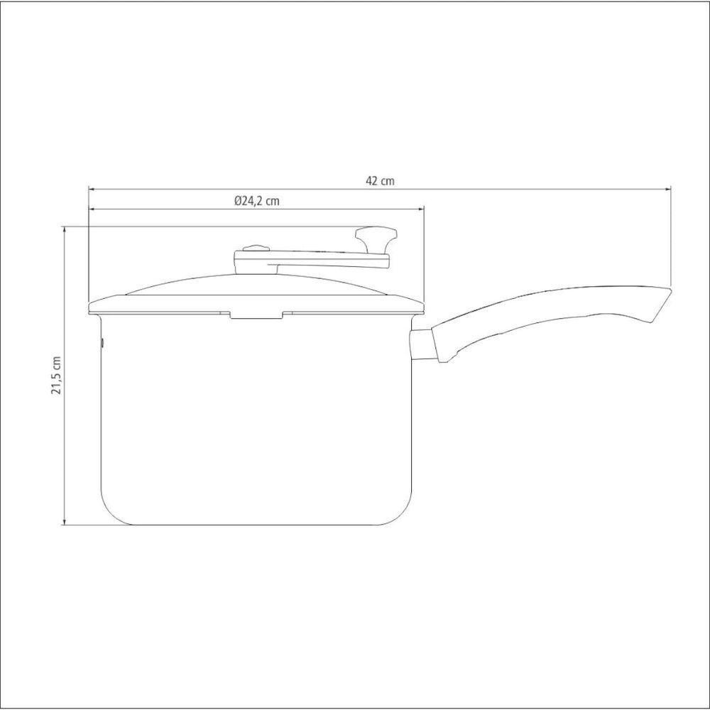 Pipoqueira Tramontina Paris 22 Cm 4,8 Litros Grafite Em Alumínio Starflon Max - 5
