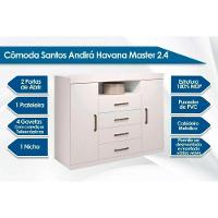 Cômoda De Quarto Master com 2 Portas 1 Nicho E 4 Gavetas Jatoba-grafitte - Santos Andirá - 4