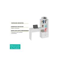 Mesa De Computador Solteiro Elisa 2 Gavetas E 6 Nichos Nature - Permóbili - 3