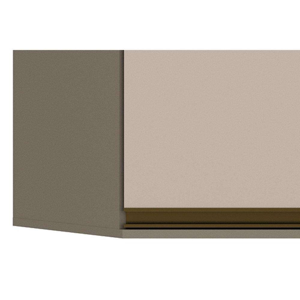 Armário Aéreo Cozinha Modulado Connect Canto Oblíquo Com 2 Portas 80x83cm Off White - Henn - 5