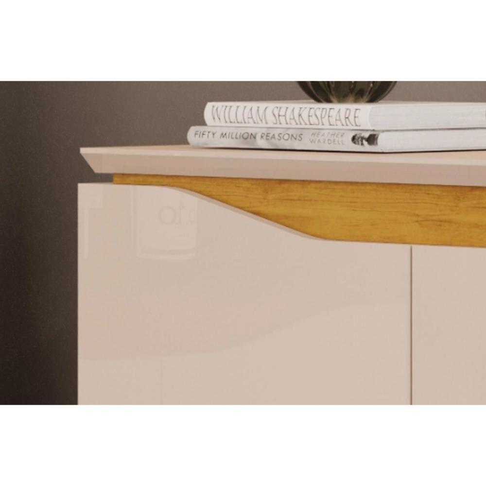 Buffet De Sala Jantar Nice 3 Portas Freijó-off White - Dj Móveis - 3