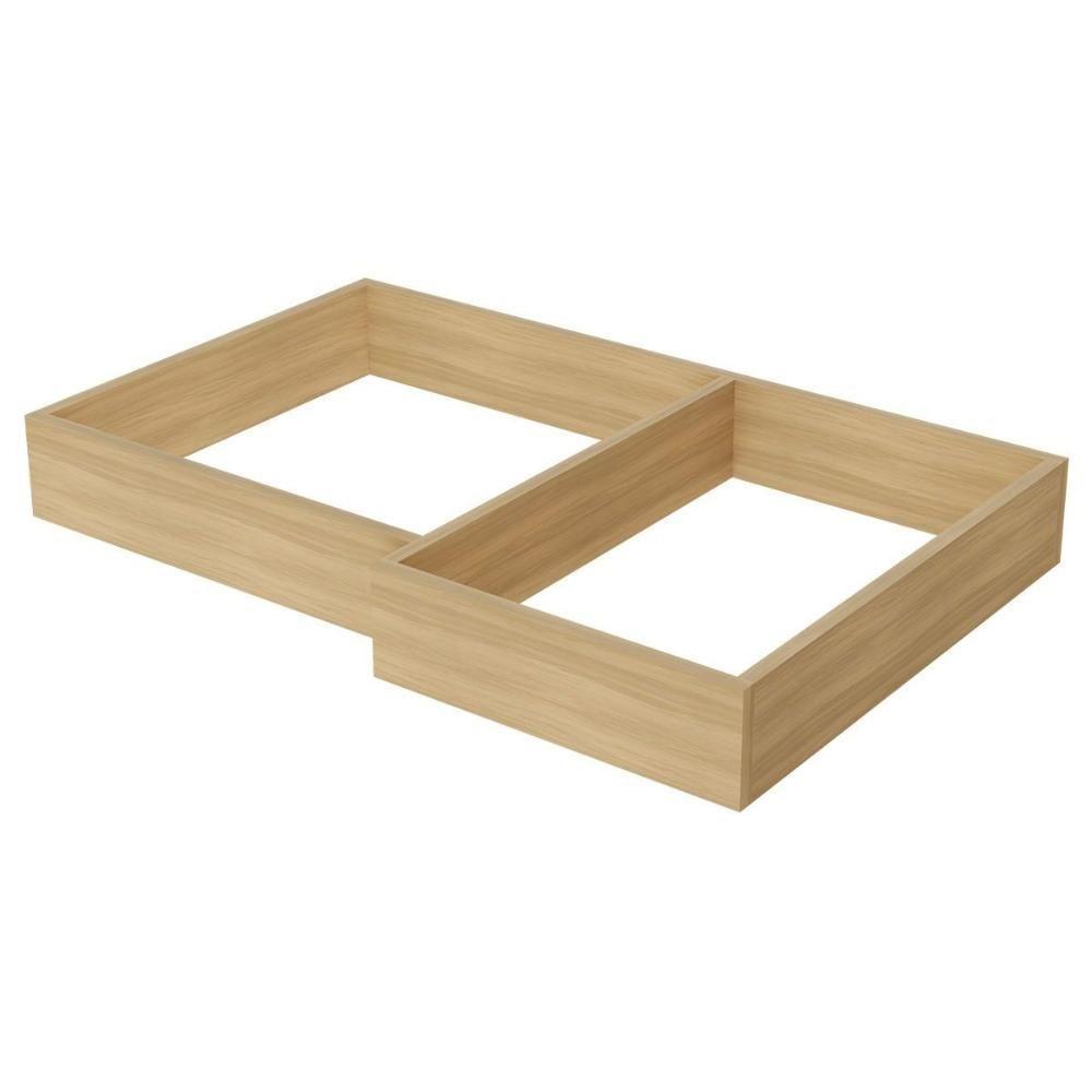 Módulo Cozinha Nesher Rainha Kit De Rodapé De Canto Multilinha 80x52x10cm Nature - Nesher - 1