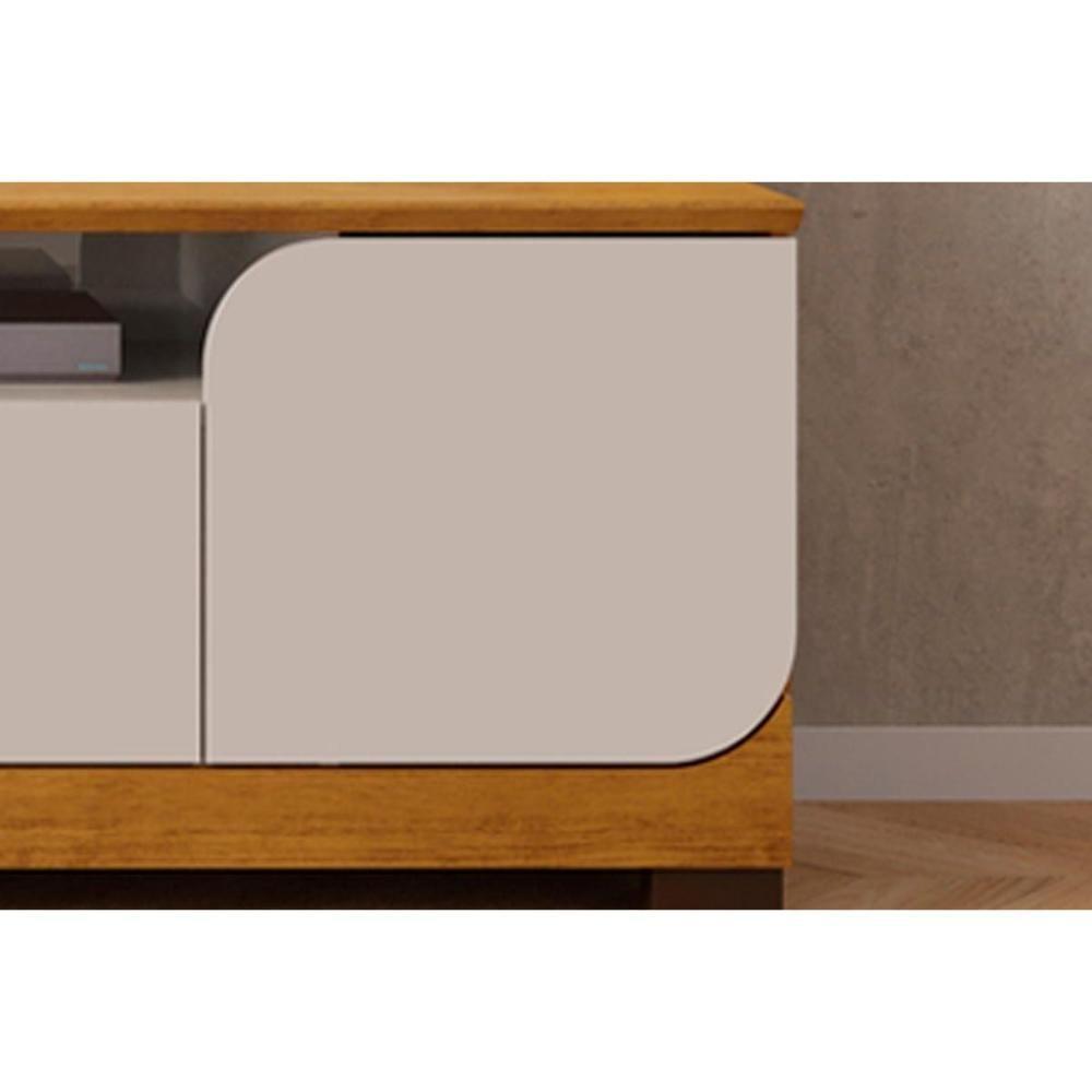 Home P/ Tv Até 65 Polegadas Vogue C/ Prateleira Nichos E Pés 182x183cm Cedro/bali - Dj Móveis - 4