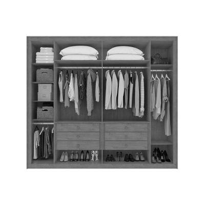 Guarda Roupa Casal Imperatore 6 Portas Bater 6 Gavetas Frassino MDF Lopas