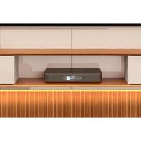 Painel Home Para Tv Até 75 Polegadas Hit 1900 Extensível 100% Mdf Com Led De 240 A 290cm Freijó-off White - Dj Móveis