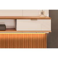 Painel Home Para Tv Até 75 Polegadas Hit 1900 Extensível 100% Mdf Com Led De 240 A 290cm Freijó-off White - Dj Móveis - 7