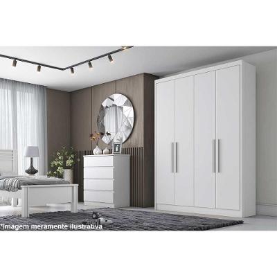 Guarda Roupa Casal 4 Portas E 3 Gavetas Moderni-sevilha Cumaru-fendi