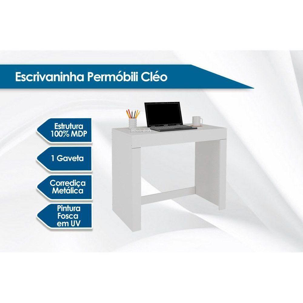 Mesa Escrivaninha Casal Cléo Com 1 Gaveta Cinamomo - Permóbili - 2