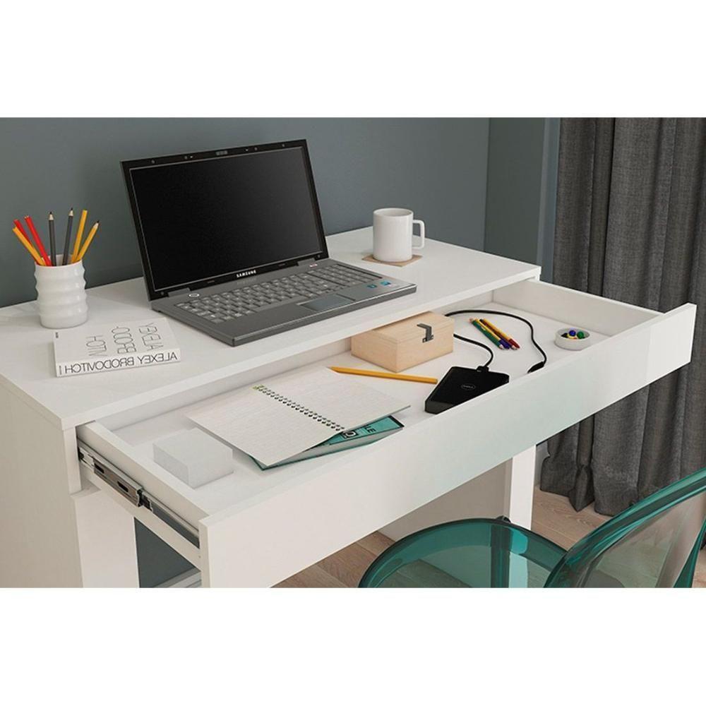 Mesa Escrivaninha Casal Cléo Com 1 Gaveta Cinamomo - Permóbili - 4