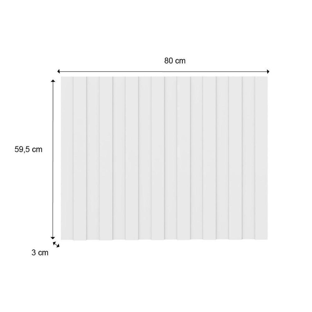Multiuso De Cozinha Painel De Edição P- Fechamento Ripado Bella 2619 59x80x3,0cm Branco - Carraro - 2