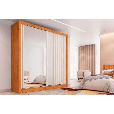 Guarda Roupa Solteiro Lugano 2 Portas de Correr 4 Gavetas Peroba-Off White Europa