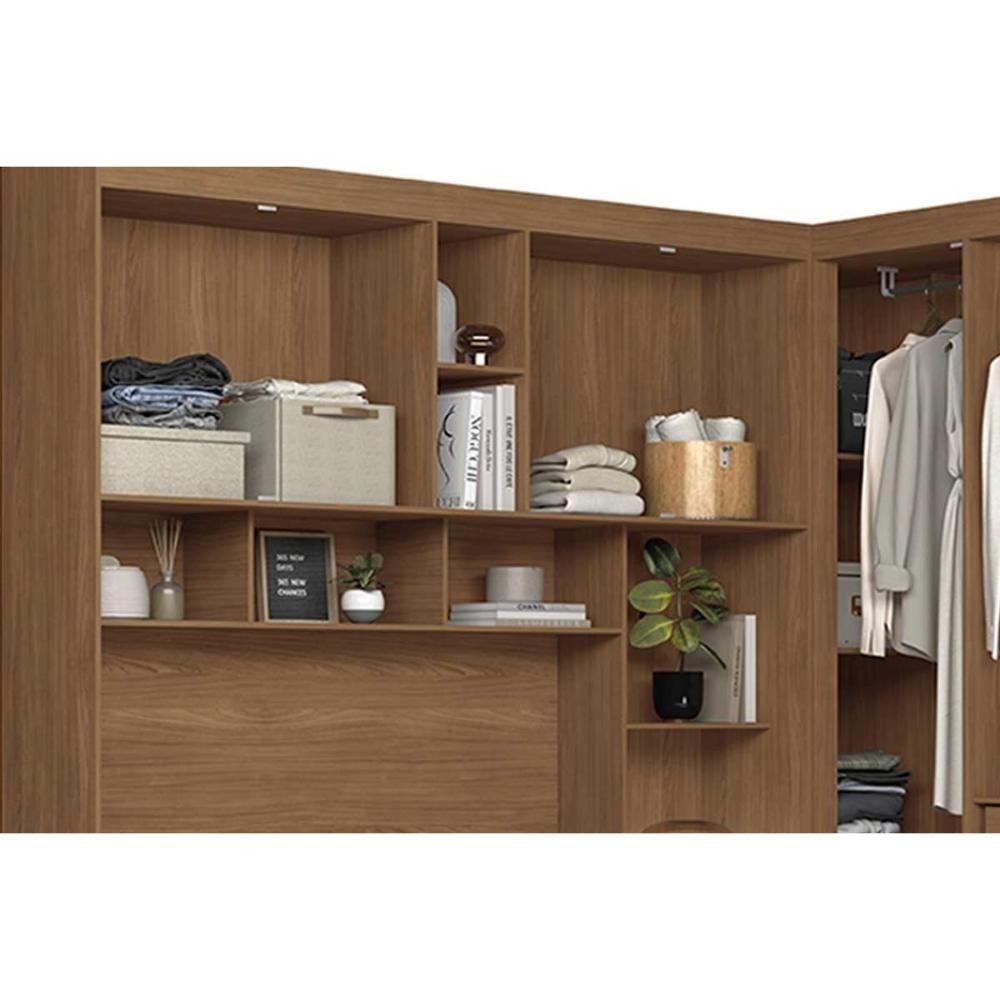 Guarda Roupa Casal 7 Portas E 4 Gavetas C- Espelho Lugano Jatoba-areia - 9