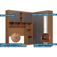Guarda Roupa Casal 7 Portas E 4 Gavetas C- Espelho Lugano Jatoba-areia - 2