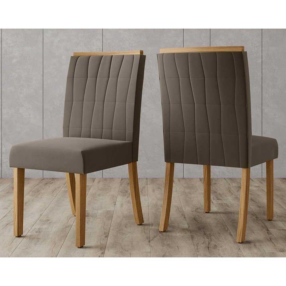 Kit 2 Cadeiras Sala Jantar Tauá 2 Un Nature-linho Bege - Henn - 9