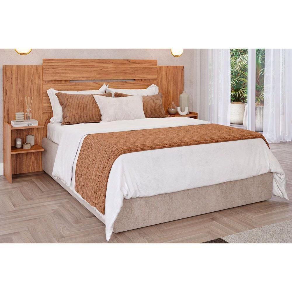 Cabeceira Cama Box Madeirado Solteiro-casal-queen Mila Cinamomo - Panan - 1
