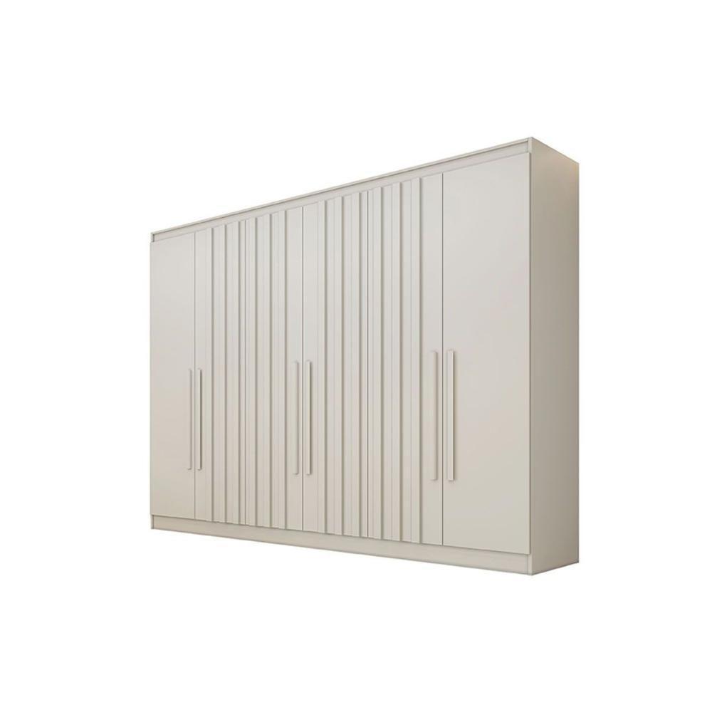 Guarda Roupa Casal 6 Portas (4 Ripadas) E 6 Gavetas Oxford Peroba-off White - Europa - 2