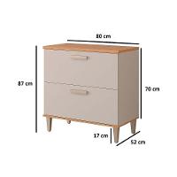 Gabinete De Cozinha Modulado Balcão Com Tampo Bella Com 1 Porta Basculante E 1 Gaveta 80 Cm Freijo - Mgm - 3