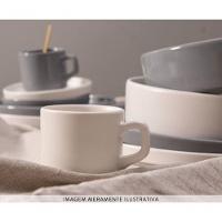 Jogo 8 Xicaras Cha Branca S/pires Empilhavel 200ml Porcelart - 3