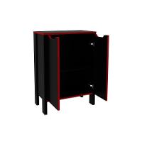 Mesa De Computador Gamer Me4161 + Balcão Me4164 - 2 Peças Preto-vermelho - Tecno Mobili - 9