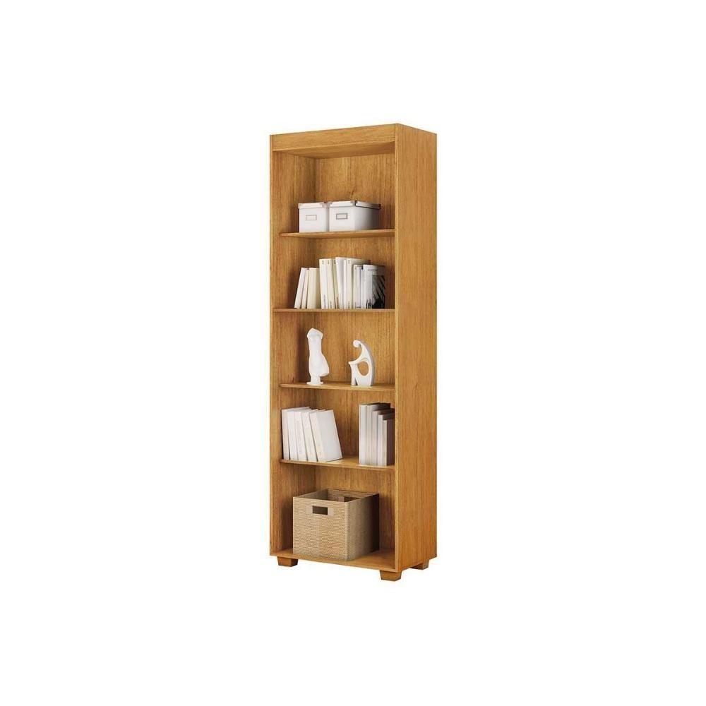 Estante Livreiro Solteiro Milão C/ 4 Prateleiras Amêndoa - Conquista - 3