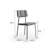 Cadeira Sala De Jantar Lou 1742 Kit 6 Uni Rose-linho Areia - Carraro