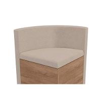 Kit 4 Cadeiras De Cozinha 4cad800 Nogal-freijó- Suede Bege A20 - Kappesberg