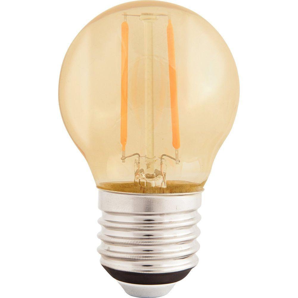 Lâmpada Led Filamento Tramontina G45 4w 2200k Luz Amarela Vidro âmbar Tramontina - 1