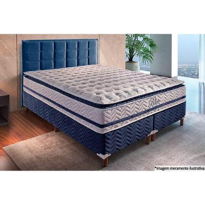 Colchão King Molas Ensacadas Masterpocket Blue Pillow Top Paropas