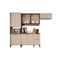 Cozinha Completa Alpha 4 Peças (2aéreos+1balcão+1torrequente) C4p195 Freijo-off White - Carraro - 3