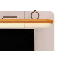 Home P/ Tv Até 75 Pol Capri C/ Led E 2 Portas 215x170cm Off White/freijó - Dj Móveis - 6