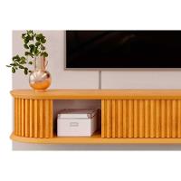 Home P/ Tv Até 75 Pol Capri C/ Led E 2 Portas 215x170cm Off White/freijó - Dj Móveis - 7