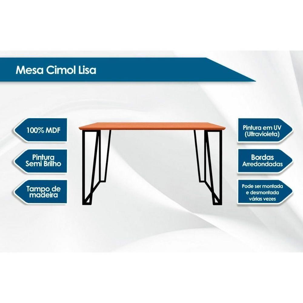 Sala De Jantar Completa Lisa Tampo Madeirado 130x80cm E 4 Cadeiras Maia Savana-cinamomo-suede Gengibre Bege - Cimol - 2