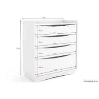 Cômoda Solteiro M260 C/ 4 Gavetas Canela - Kappesberg