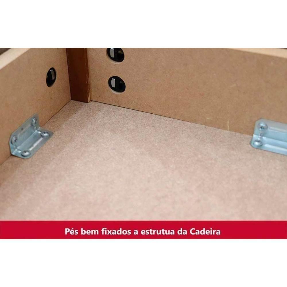 Sala De Jantar Completa Orus C- Tampo Madeirado 120x80cm E 4 Cadeiras Milla Nature-off White - Suede Marrom - Henn - 10