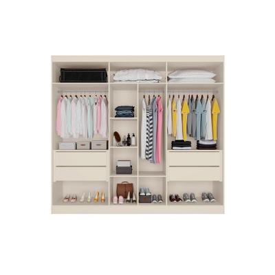 Guarda Roupa Casal Oxford 6 Portas de Bater 4 Gavetas Off White Europa