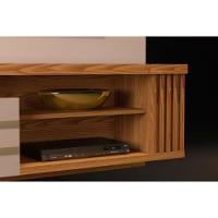 Home P/ Tv Até 55 Pol Marin C/ 1 Porta E Torre Ripada 160x153cm Off White/freijó - Dj Móveis - 6