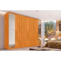 Guarda Roupa Casal 6 Portas (4 Ripadas E 2 C- Espelho) E 6 Gavetas Oxford Peroba - Europa - 1