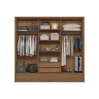 Guarda Roupa Casal 3 Portas De Correr E 5 Gavetas C- Espelho Democrata Jatoba-areia - 5