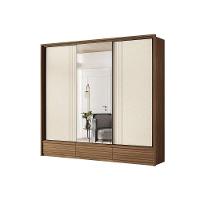 Guarda Roupa Casal 3 Portas De Correr E 5 Gavetas C- Espelho Democrata Jatoba-areia - 6