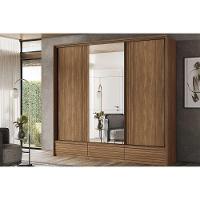 Guarda Roupa Casal 3 Portas De Correr E 5 Gavetas C- Espelho Democrata Jatoba-areia - 7