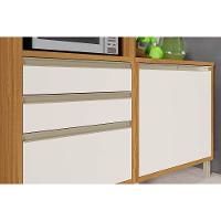 Gabinete De Cozinha Modulado Balcão Com Tampo Tempranillo Com 2 Portas 80cm Amendoa-off White - Ronipa - 6